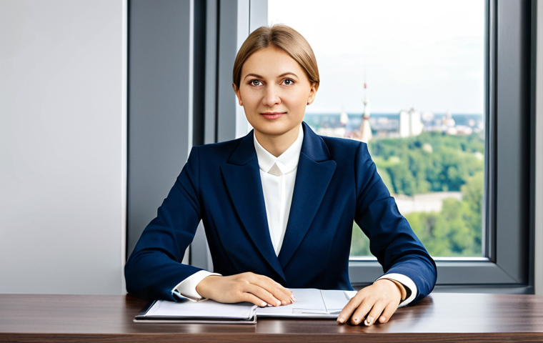 **
"A professional Polish businesswoman in a modest business suit (perhaps a żakiet and spodnie), sitting at a desk in a modern office in Warsaw, fully clothed, appropriate attire, safe for work, perfect anatomy, natural proportions, professional photography, high quality. Perhaps a view of the Pałac Kultury i Nauki through the window. Consider the style of a photo from 'Forbes Polska'."
**